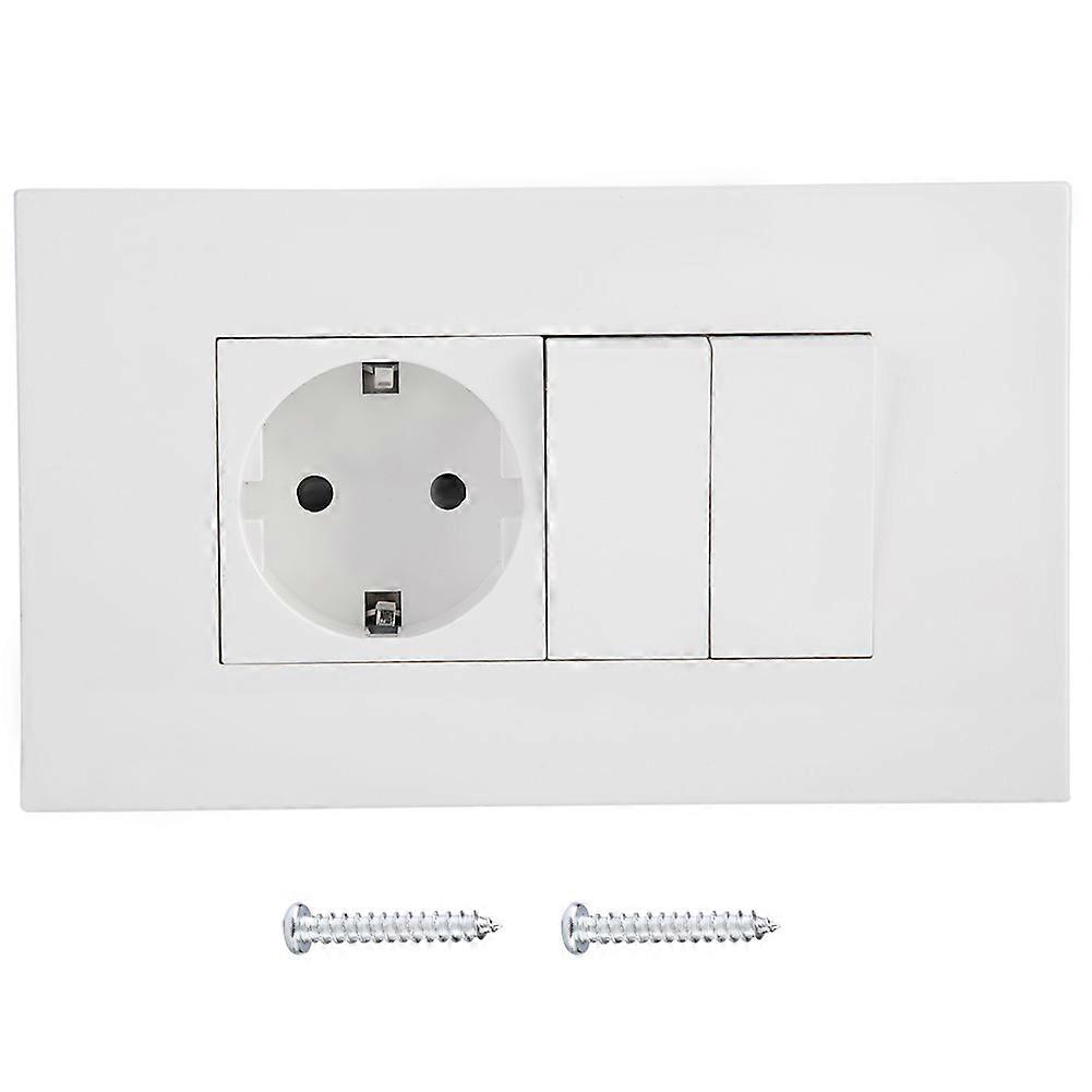 Single socket wall mounted plug adapter socket with double switch (GB plug)