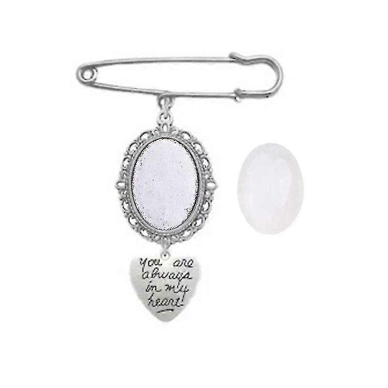 Bukiet ślubny Photo Charm Diy Pin Broszka Making Kit Lacy Frame Charm Oval Picture Frame With Pendant For Holiday Heart C