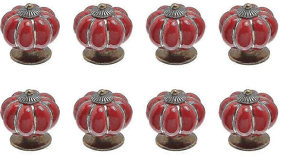Er/door Knobs, Set Of 8, Red