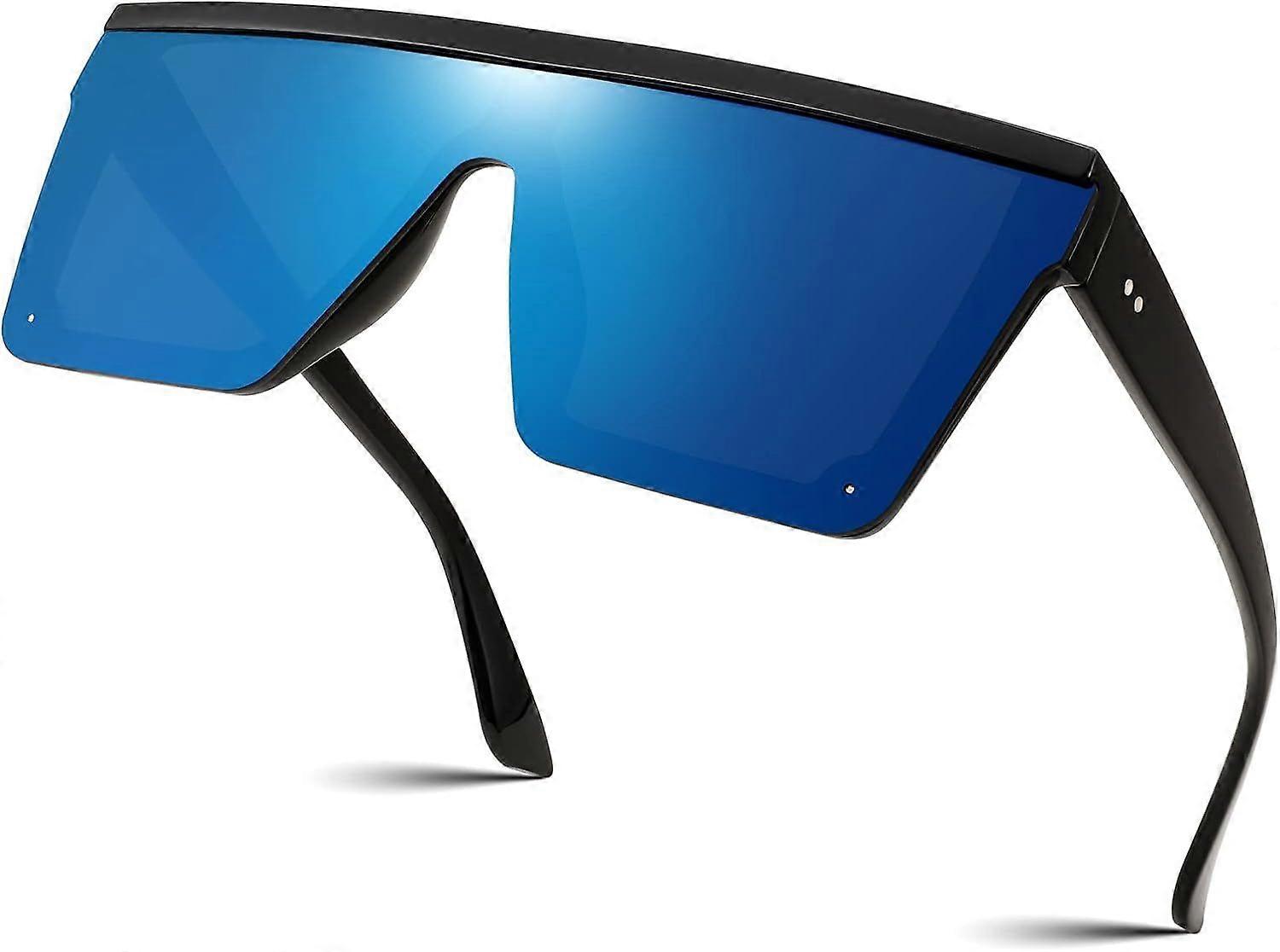 SCSYV Oversized Óculos de Sol Masculino Mulheres Flat Top Square Visor Trendy Visor Shades UV400 B2470