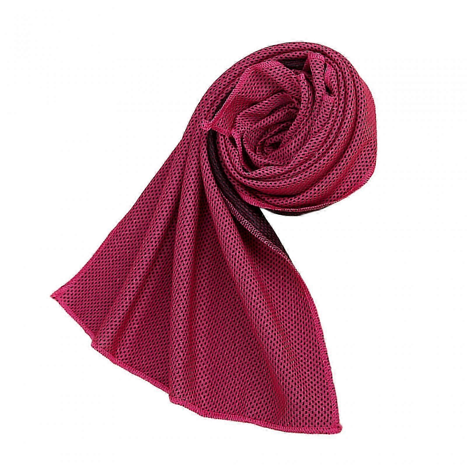 Jäähdytyspyyhkeet Viileät pyyhkeet Instant Cooling Relief Imukykyiset pyyhkeet-väri: ruusunpunainen