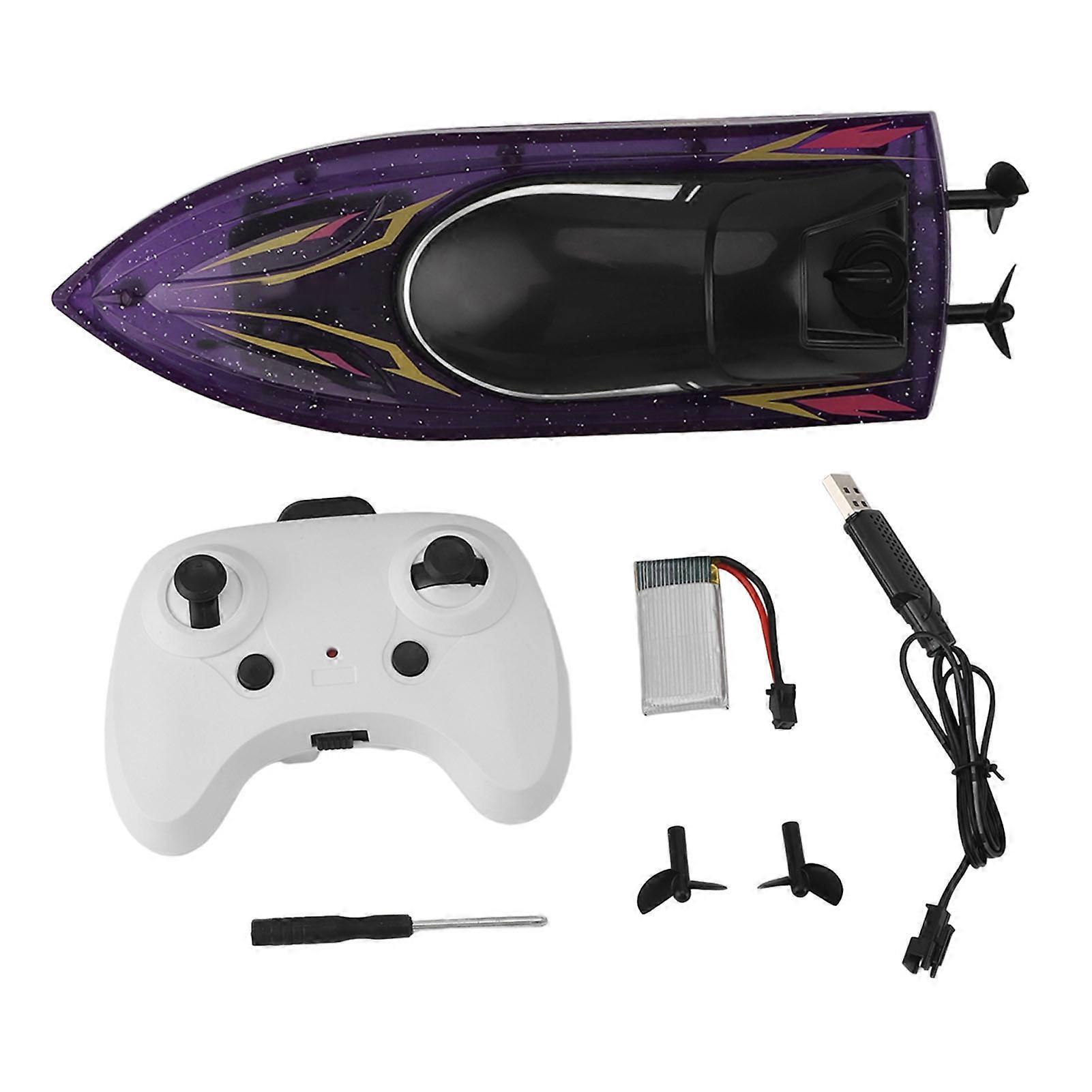2.4G Remote Control Boat, Pool Toy, 2 Propellers, Fast Remote Control, Interactive, Easy to Use, for Kids 14+