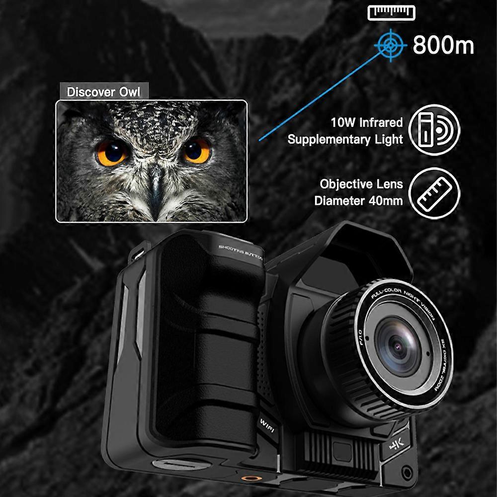 4K Night Vision Goggles 10W Infrared 10X Digital Zoom 4.2 Inch Large Screen WiFi Telescope