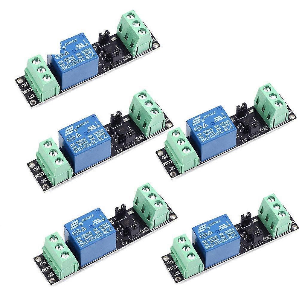 3V 1 Channel Relay Power Switch Module with Optocoupler Opto Isolation High Level Trigger for IOT ESP8266 Development Board 5pcs