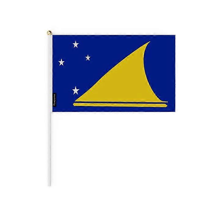 Mini Flag - Tokelau - 14 x 21 cm - Pack of 50 - Polyester - Lightweight and sturdy