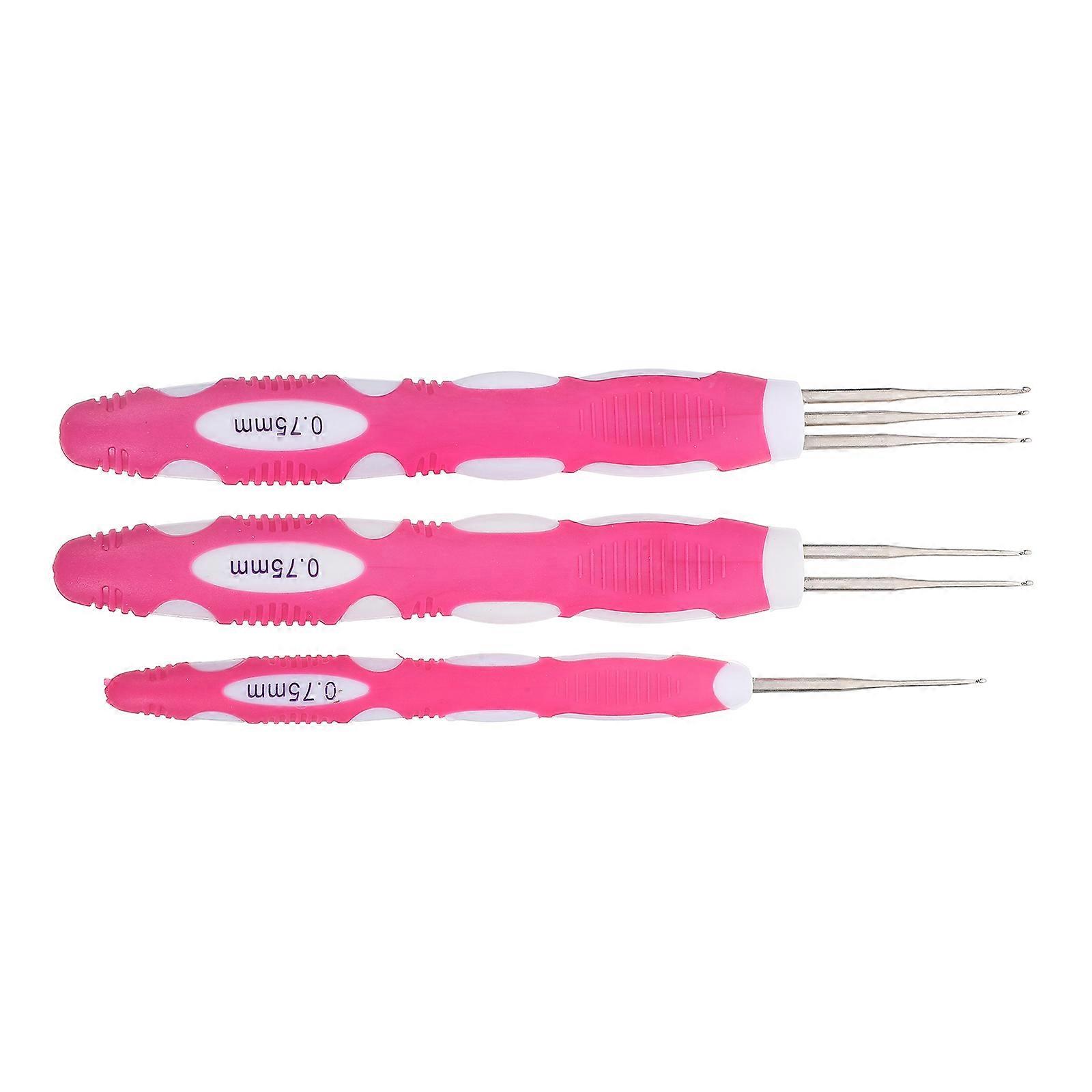 Reliable Crochet Hooks with Comfort Grip, Adapted for Various Hair Types and Styling Needs