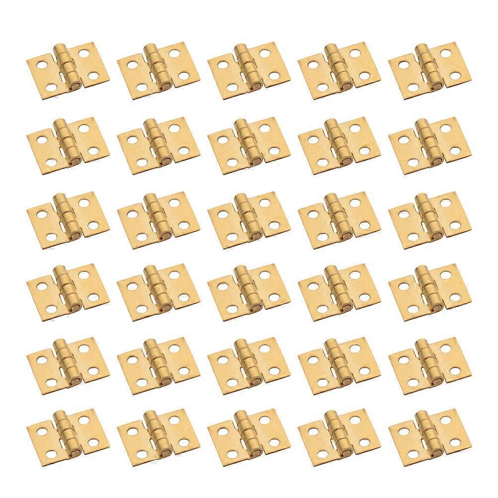 30pcs Mini Copper Hinges for DIY Projects, Durable Miniature Box Hinges, Retro Style for Jewelry Boxes, Crafts, and Small Wooden Projects
