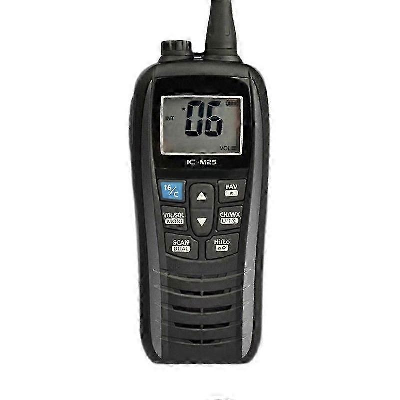 IC-M25 VHF Marine Radio Waterproof Transceiver Floats in Water,-Black-