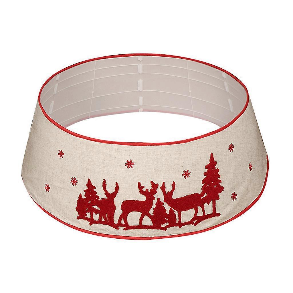 Obroża choinkowa 30-calowy płatek śniegu Łoś Xmas Tree Spódnica Pierścień Podstawa Home