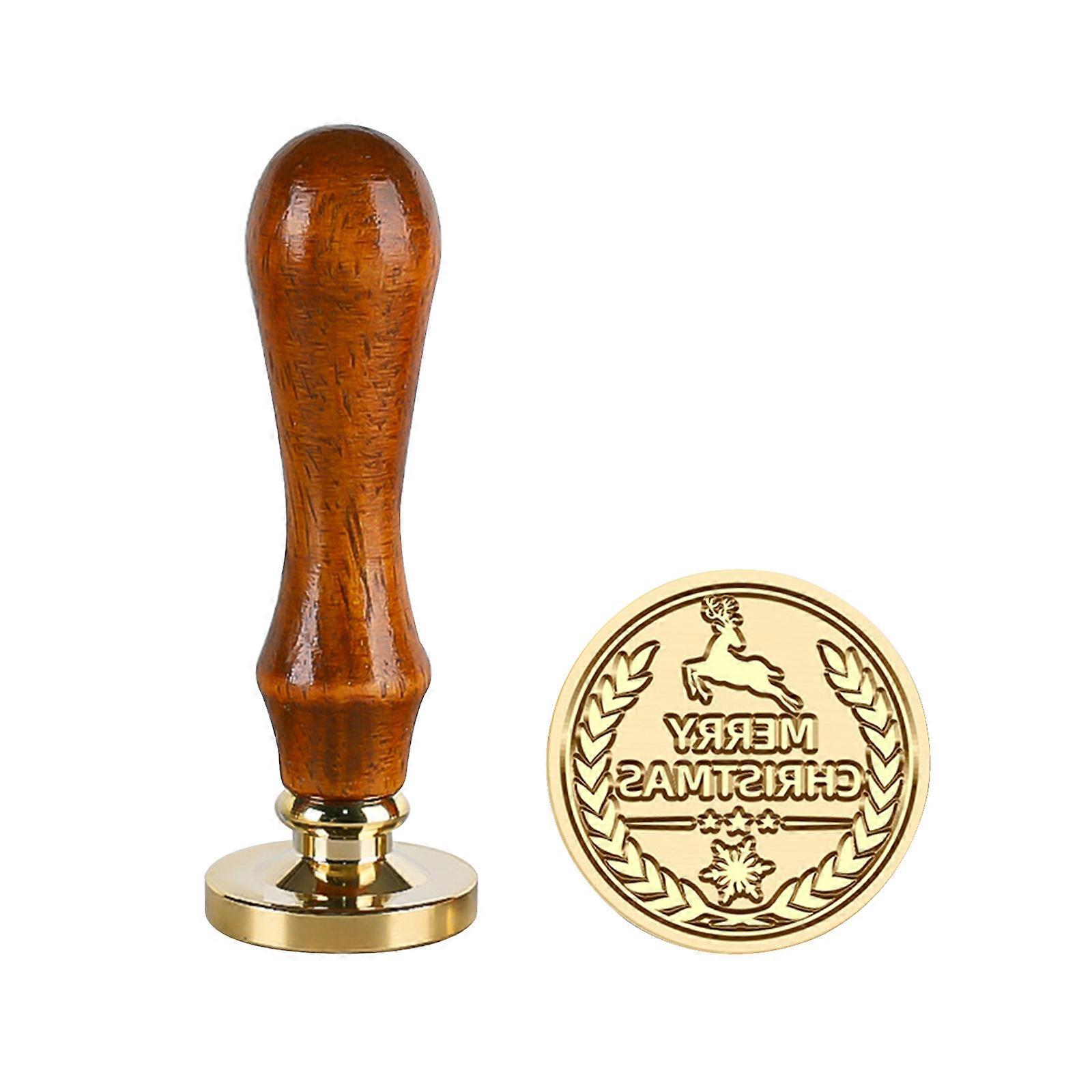 Wax Seal Stamp Set, Sealing Wax Stamp Head with Wood Handle Seal Gifts Set for Invitation Card Letter Envelopes Package Multicolor