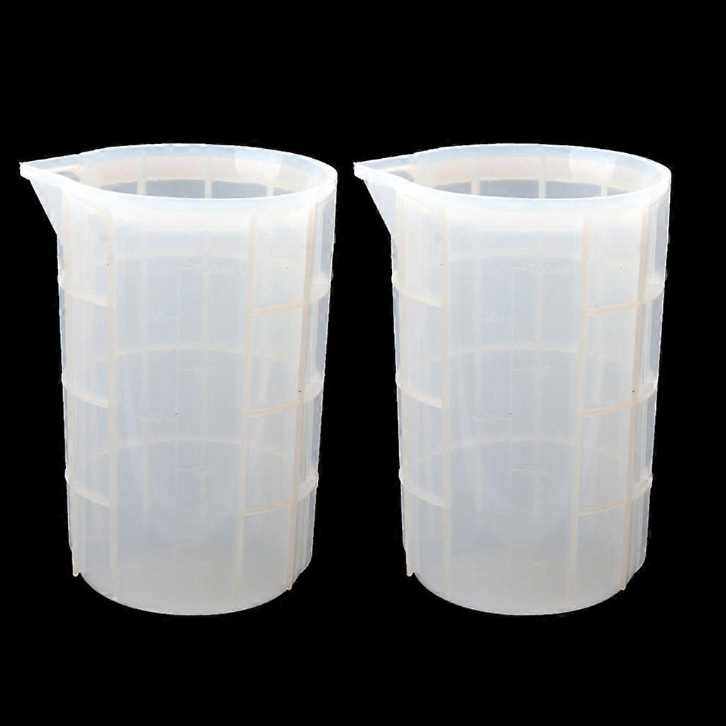 Upgrade Mixing Cups for Resin DIY Craft Jewelry Making Paint Pouring Cup Non-Stick Clearer Precise Scale Reusable