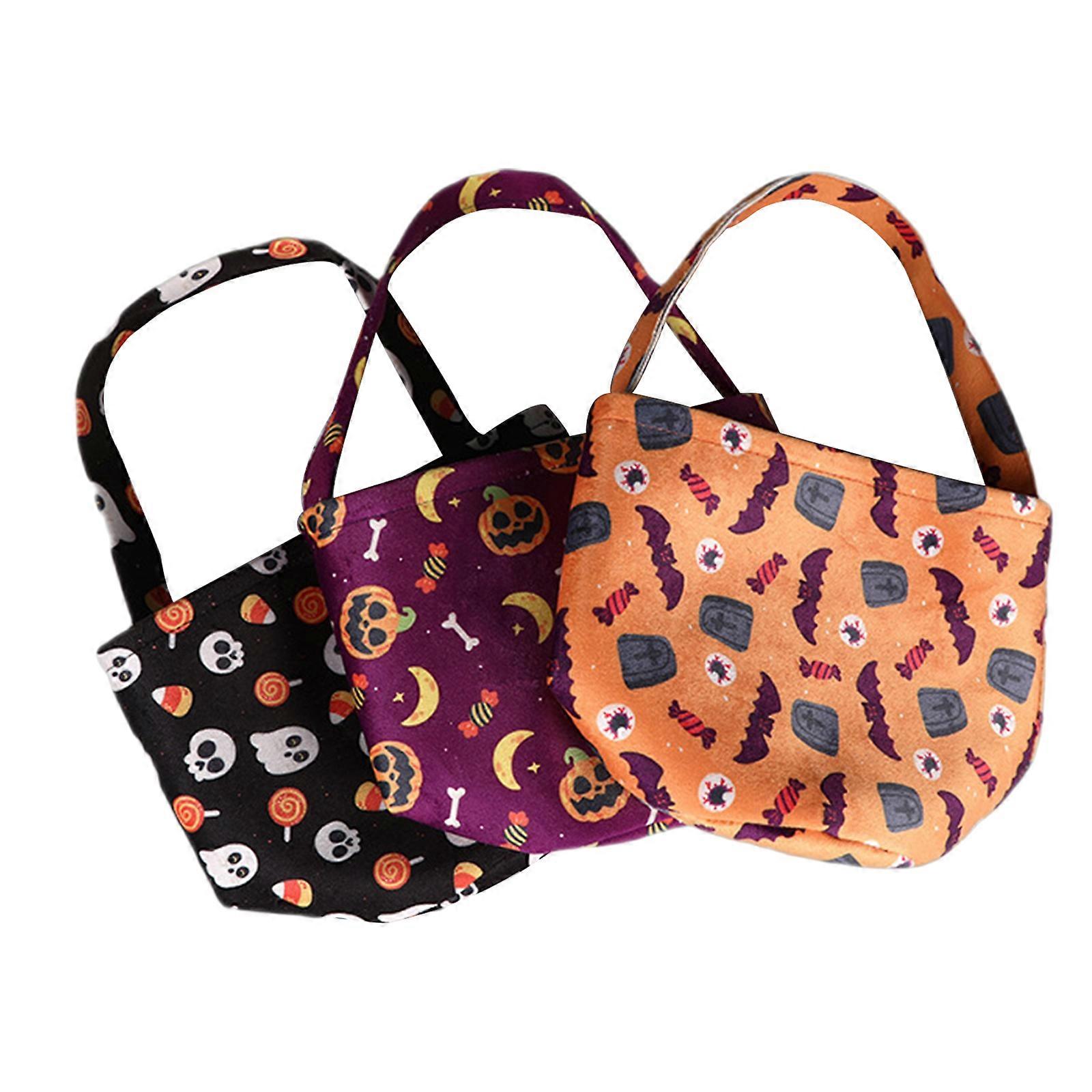 3Pack Container Portable Aging Holder Pouches Handheld Snacks Buckets Handle Candy Baskets with Handles Party Goodies