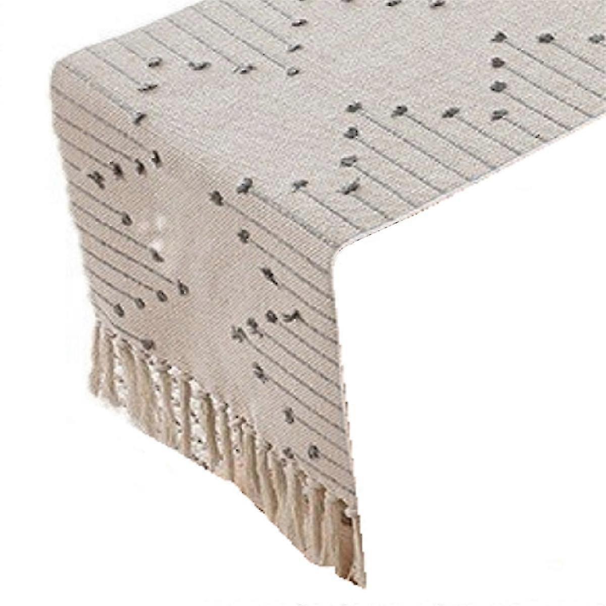 Drapeau de table, nappe, nappe avec pompons, ameublement de la maison