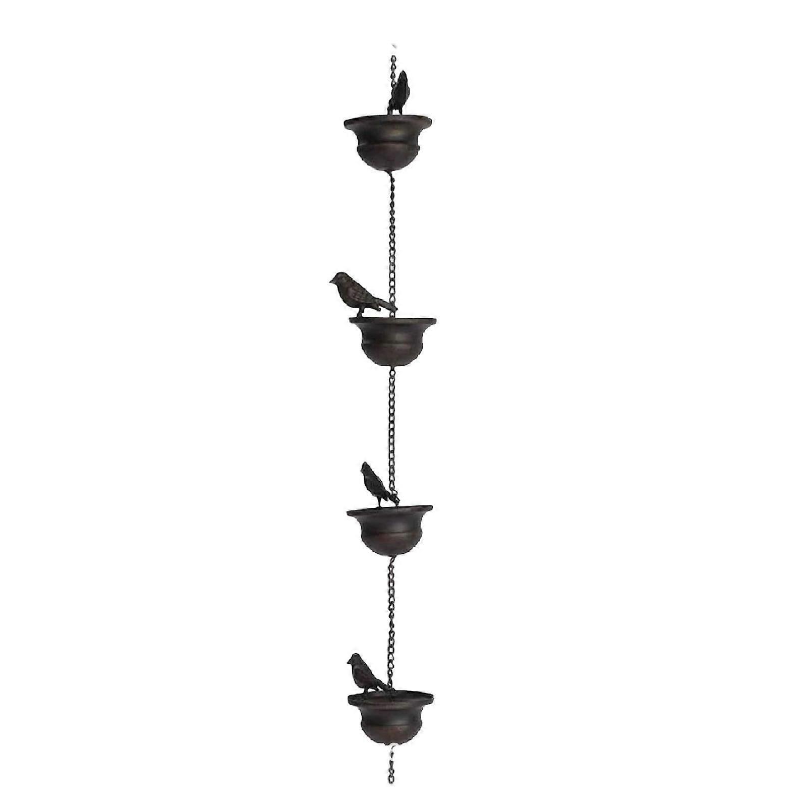 VogelRegenketten fr Dachrinnen, replacement for downpipes, rainwater collection chapouring cup for the garden, 60cm