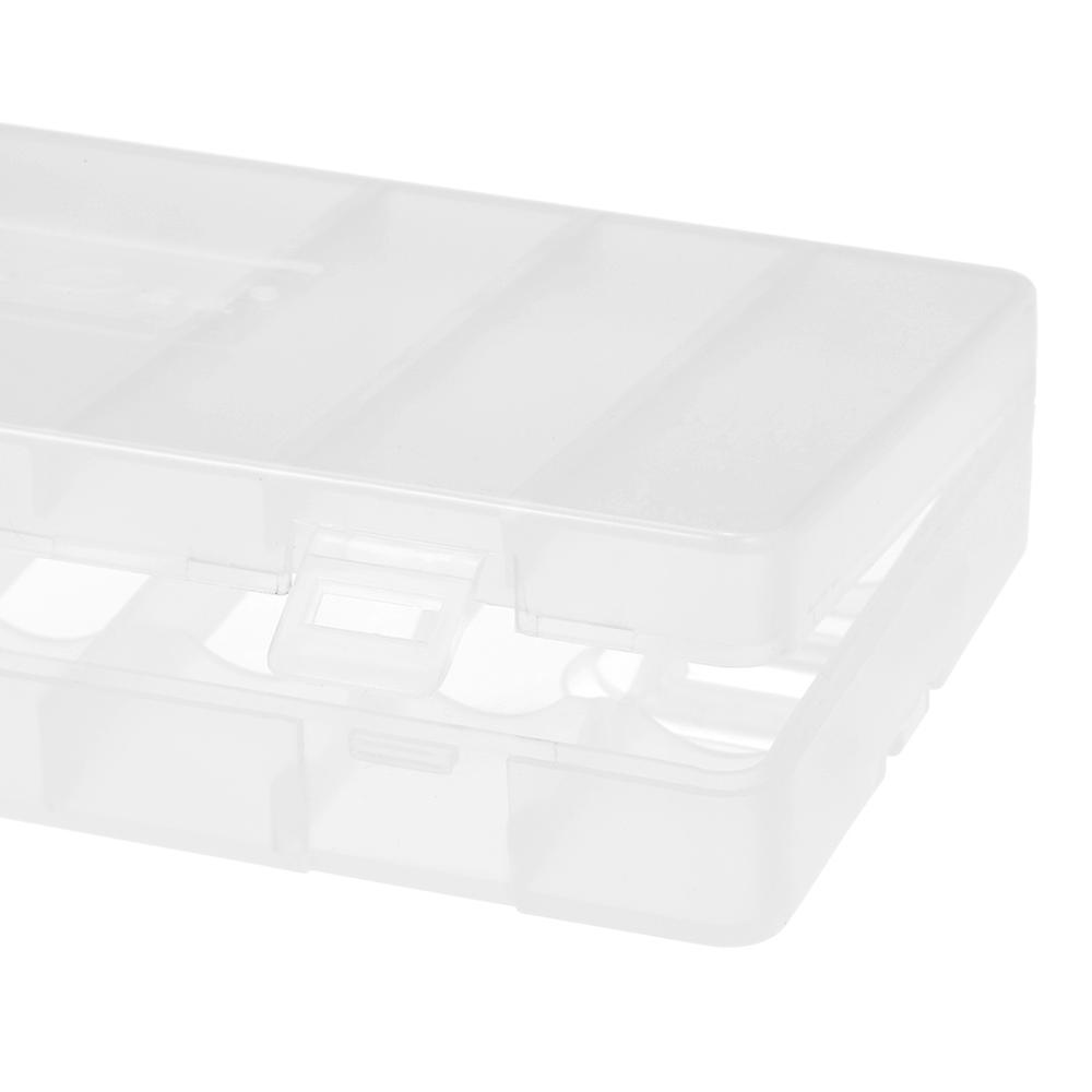 1Pc PALO Transparent AA Battery Storage Box Case High-quality Container Durable Plastic Battery Holder with Lid Holds 8 AA / AAA Batteries
