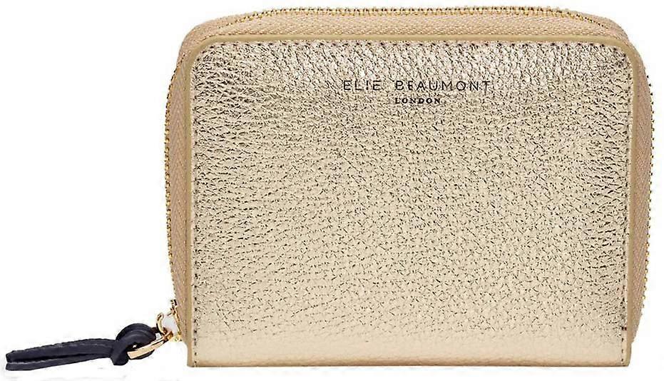 Elie Beaumont Zipper Purse - Gold/Navy