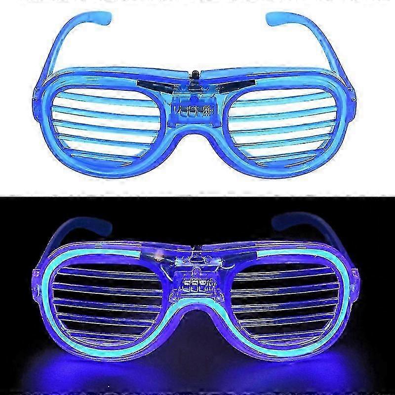 1 قطعة الستائر LED نظارات مضيئة تضيء نظارات شمسية توهج النيون لزينة حفل زفاف عيد الميلاد Aldult -ASDF