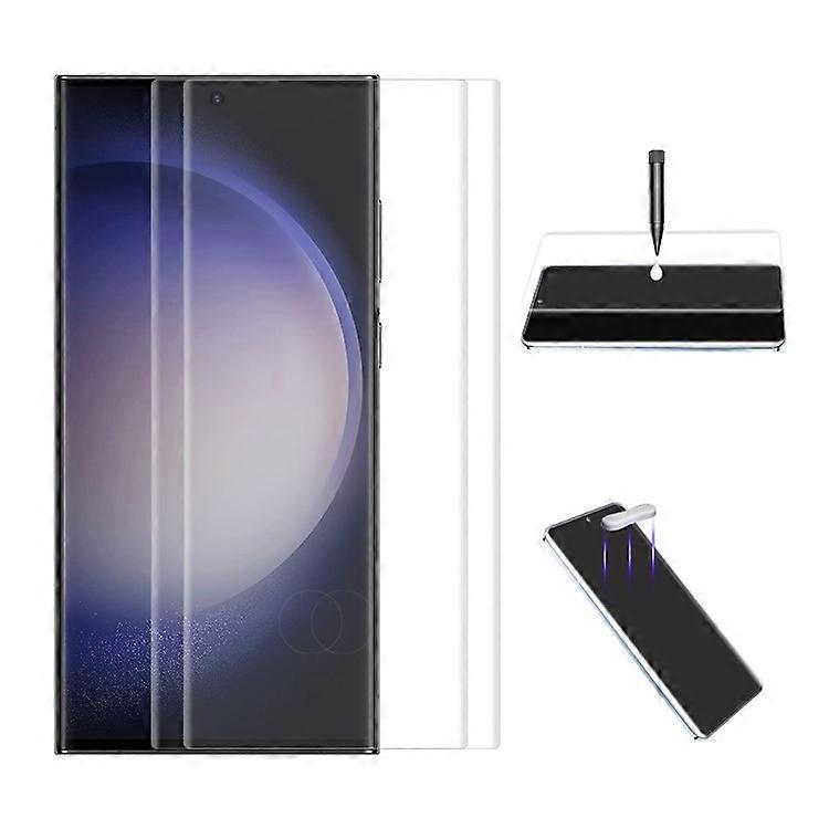 ENKAY HAT PRINCE 2PcsはSamsung Galaxy S23ウルトラスクリーンプロテクターUVリキッドハイアルミニウムシリコンガラススクリーンガードと互換性があります