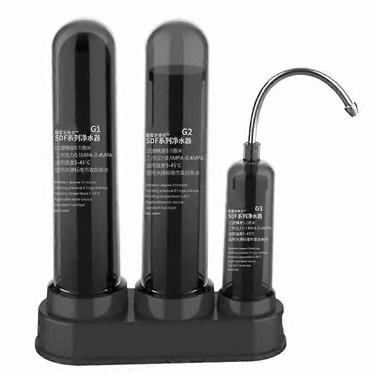 DKS 3-Stage Faucet Water Purifier Drinking Water Filter System Purifying Machine