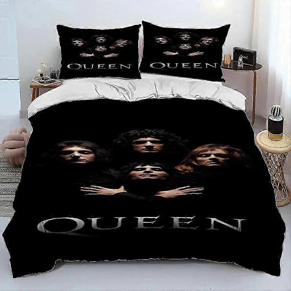 Bed Sheets Inspired by Freddie Mercury - Rock Band Bedding Set Including Duvet Cover, Quilt Cover, Pillowcase and Comforter, 3-Piece Collect