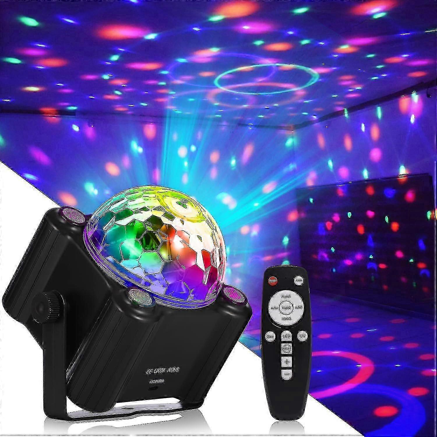 Disco Ball Light with Sound Activation & Remote for Dance Party Halloween