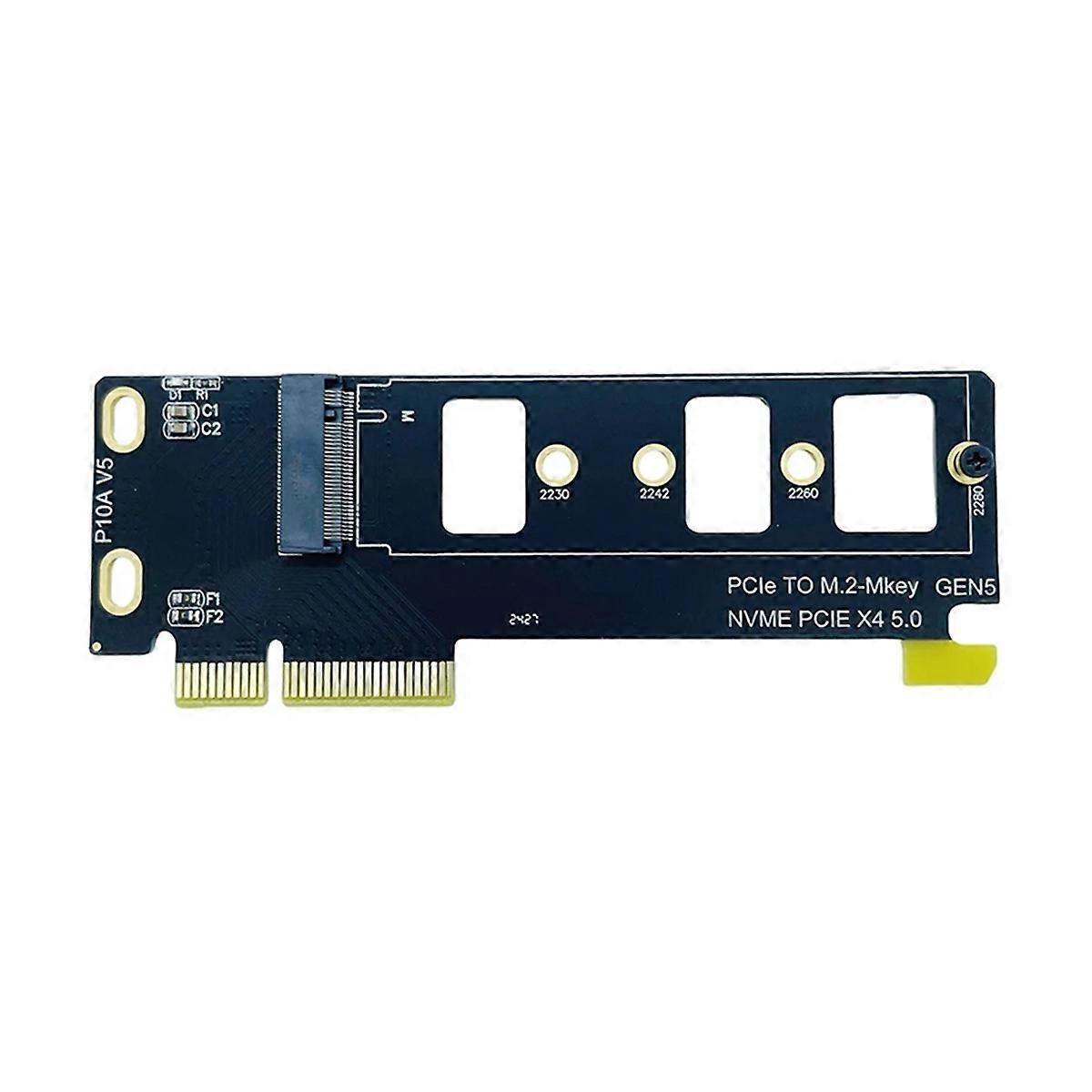 PCIE to M.2 MKey NVME Adapter Card for PCIe 5.0 SSD Solid State Drive Converter Card PCI-E X4 5.0 G