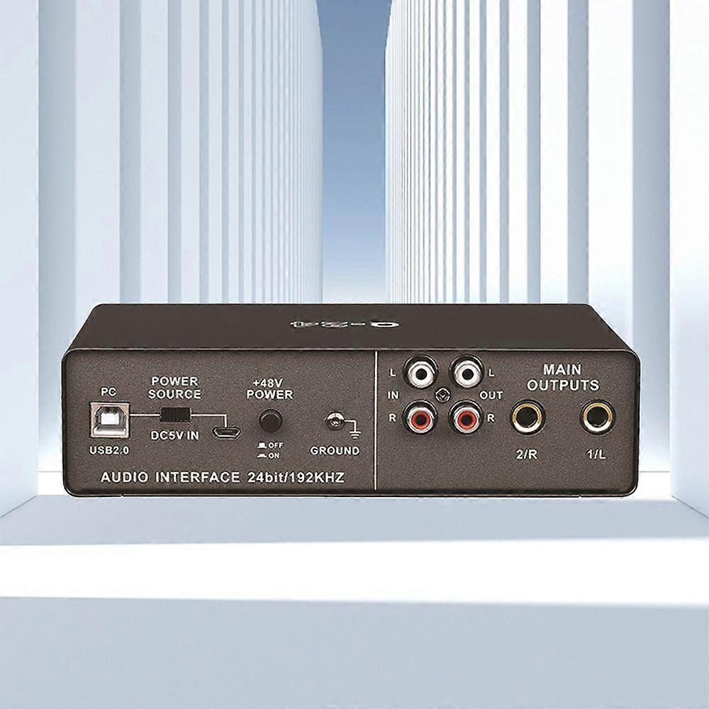 Q24 External USB Sound Card Audio Interface 24Bit/192KHz for Livestream& Recorwu