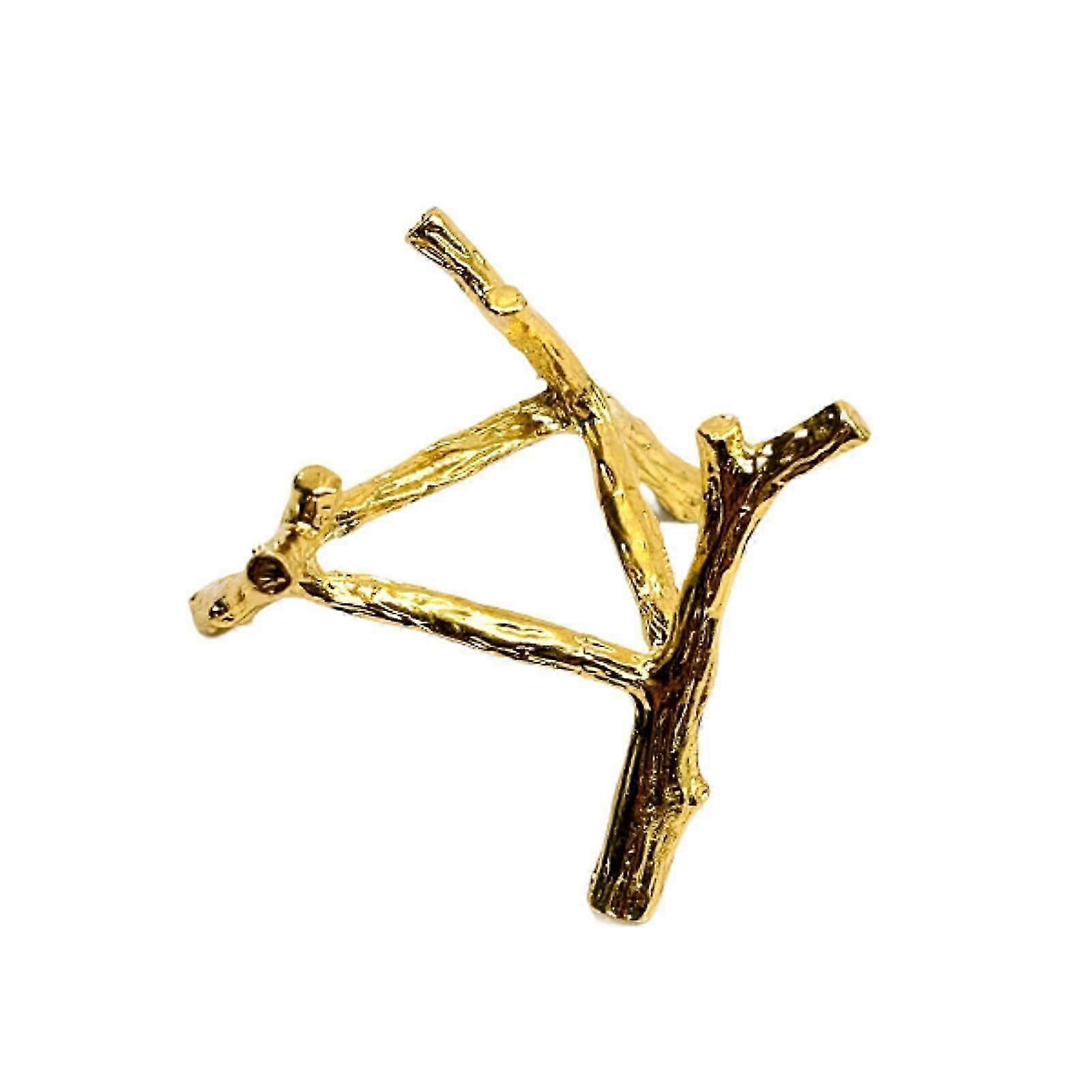 Decorative Crystal Ball Stand for Storefront Display, Ideal for Art Class Projects and Painted Stones in Gold Finish