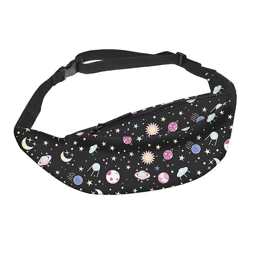 Fanny Pack Women Multi Color Square Shape Classic Style Waist Bag For Activities Polyester Material 1Pack
