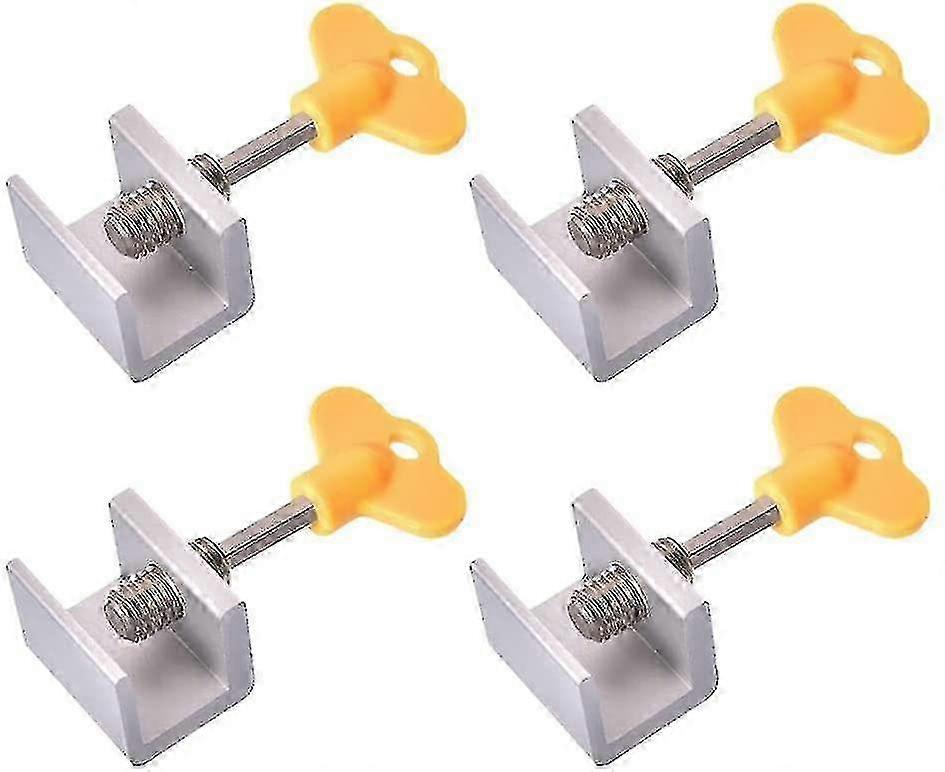 Sliding Window Locks 4 Pieces Sliding Door Stopper Adjustable Window Lock-YUHAO Edition 0618