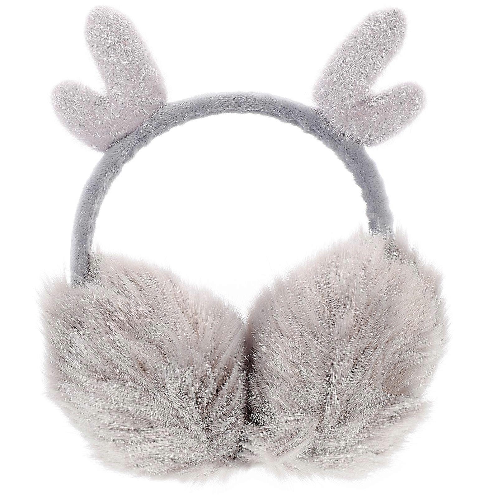 1 Set Versatile Antler Shape Earmuff Multipurpose Casual Backpack (Black White)