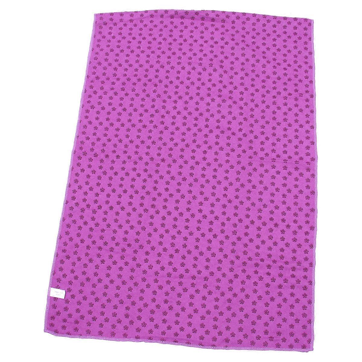 Anti-Slip Yoga Mat Purple Polyester Wear-Resistant For Yoga Fitness Training Exercise 183x61cm 1Pack