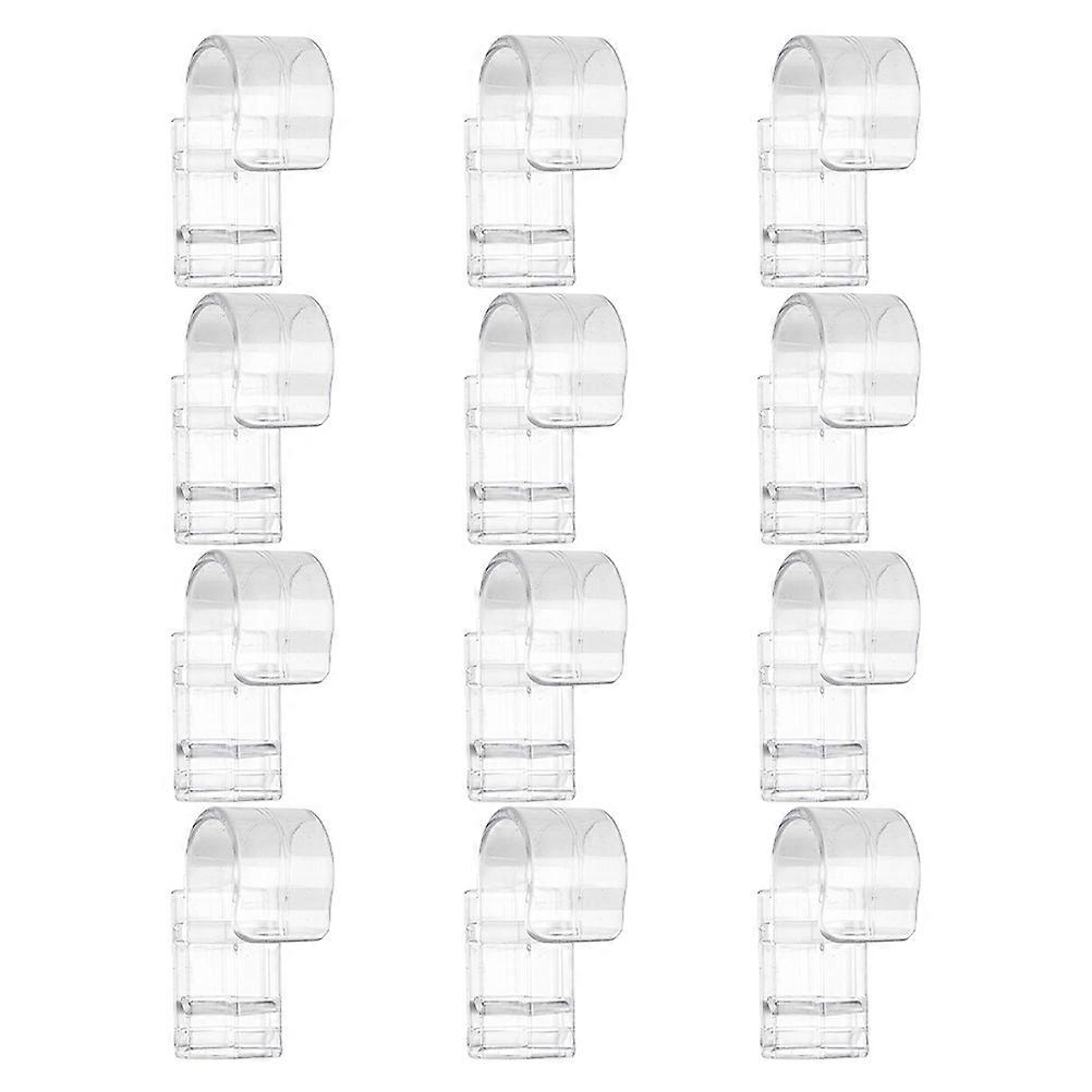12pcs Transparent Storage Hooks for Multipurpose Hook Clips and Toothpaste Clips