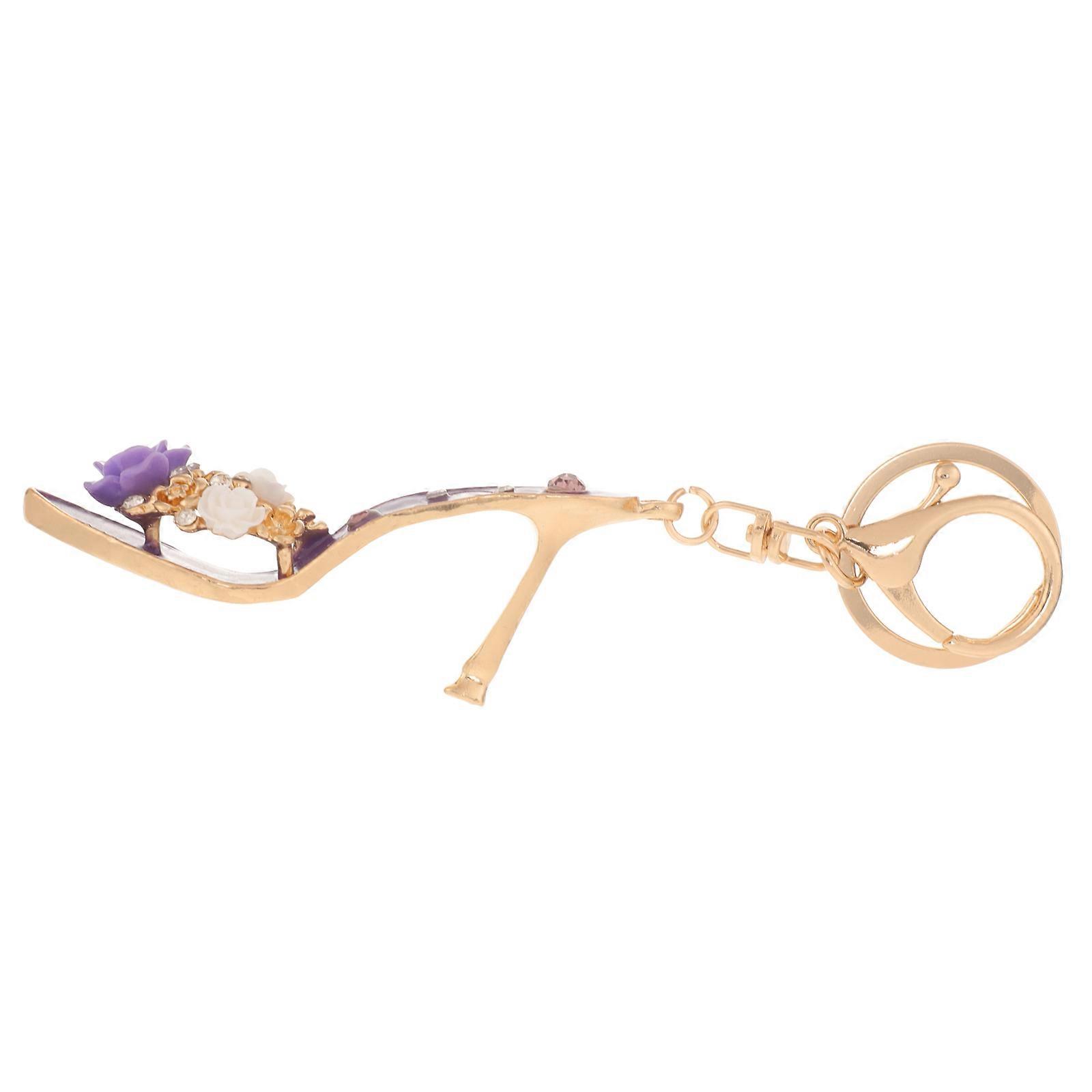 Elegant High Heel Keychain Pendant for Women – Stylish Flower Design Car Keychain Charm for Bags, Lightweight Accessory for Special Occasions