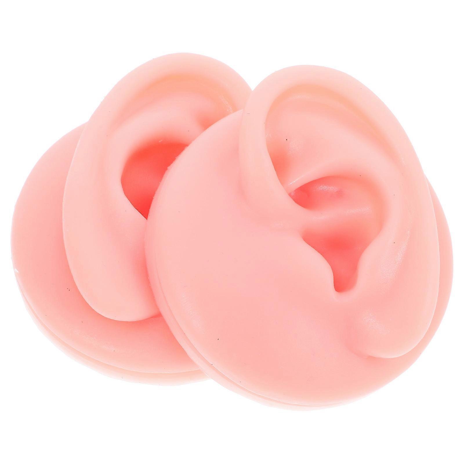 Silicone Ear Model Realistic Human Ear Shape Earring Display Jewelry Sellers 1Pair