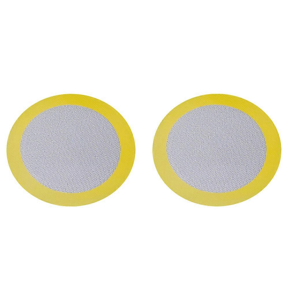 Pastry Baking Mat Heat Resistant Silicone Non-Stick Baking Sheet Liner Yellow 20CM For Cooking 2Pcs