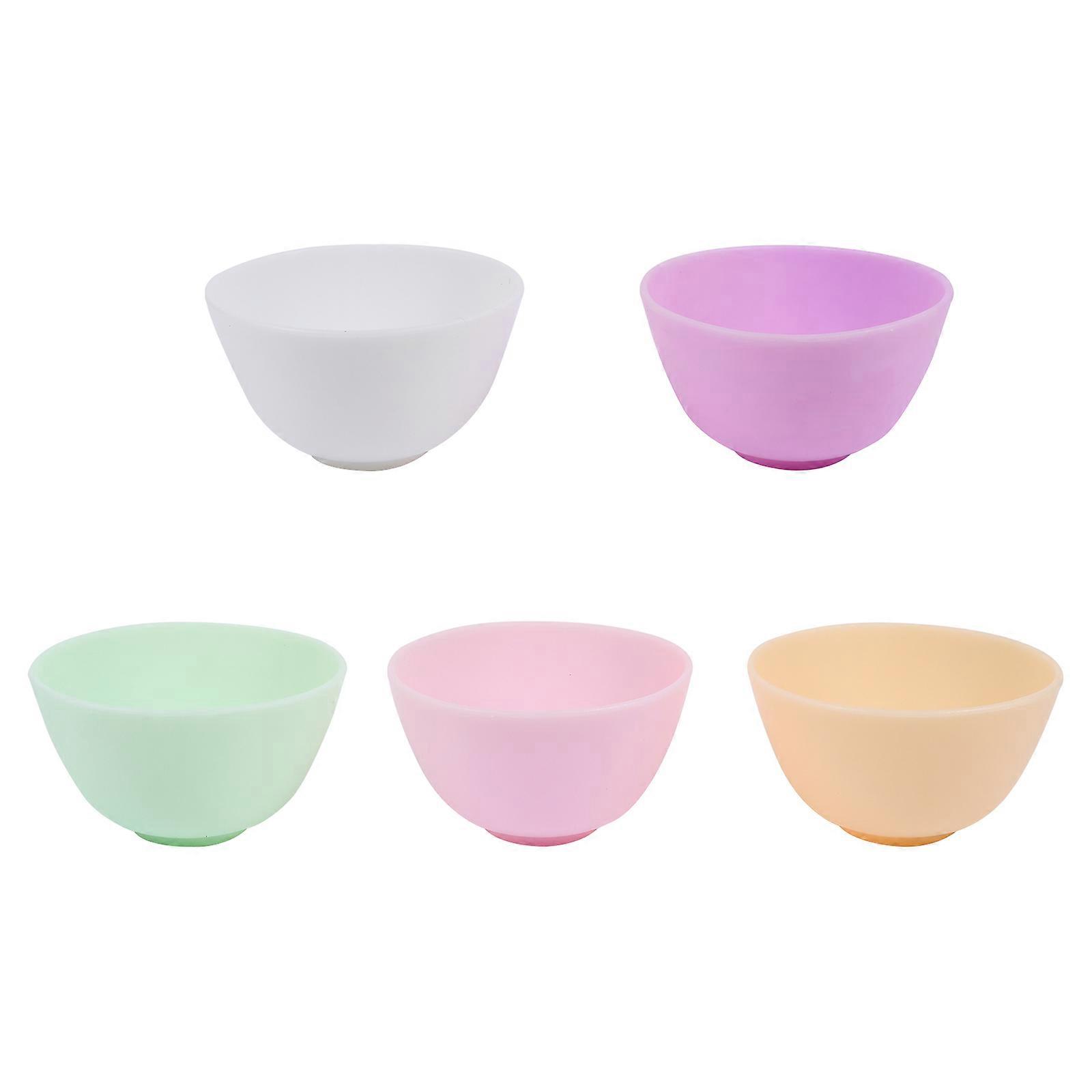 Bol en silicone pour mélanger les masques faciaux - Matériau durable - 5 pièces incluses