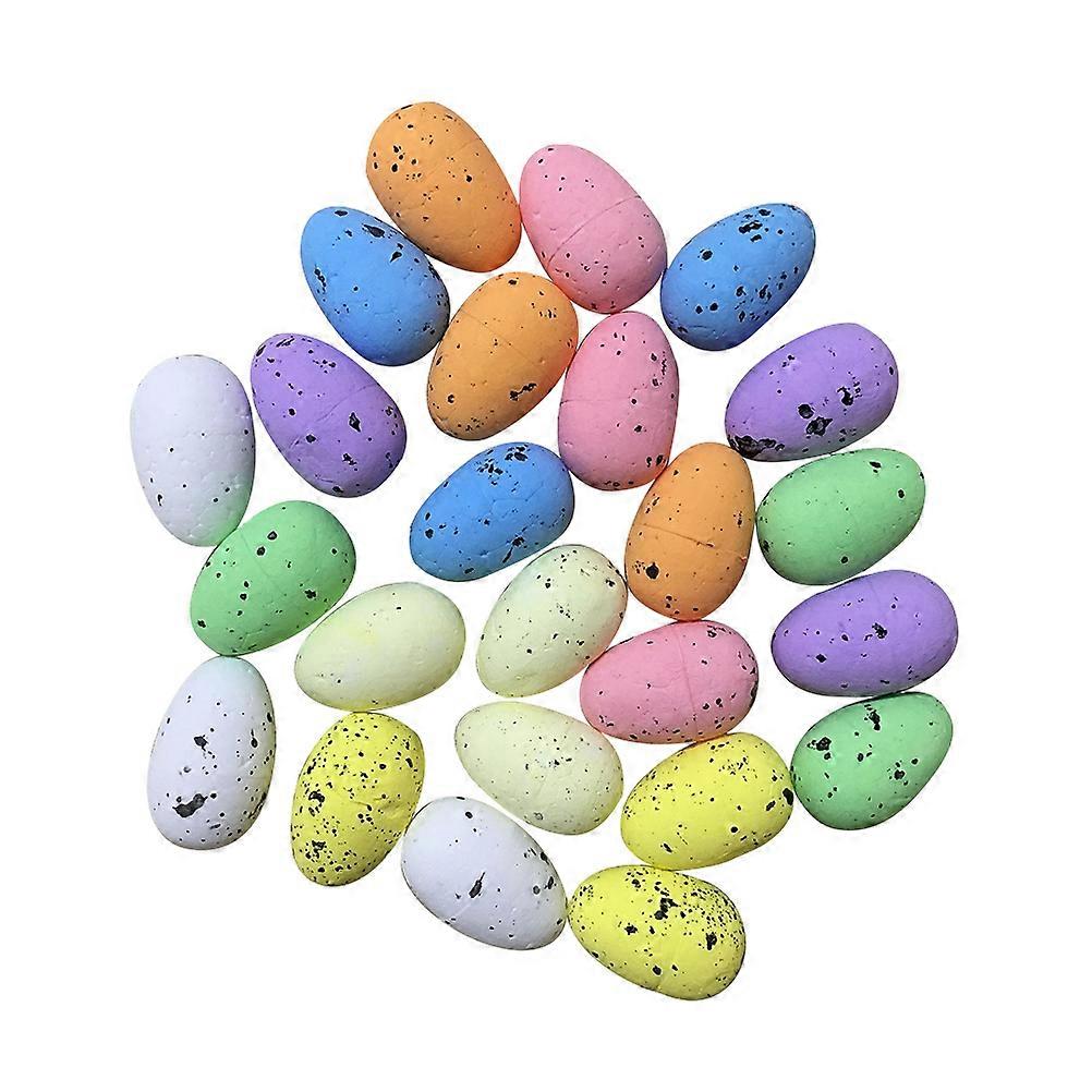 Colorful Artificial Quail Eggs Easter Bird Decorations Lifelike Home Party Festive Fillers Assorted Colors