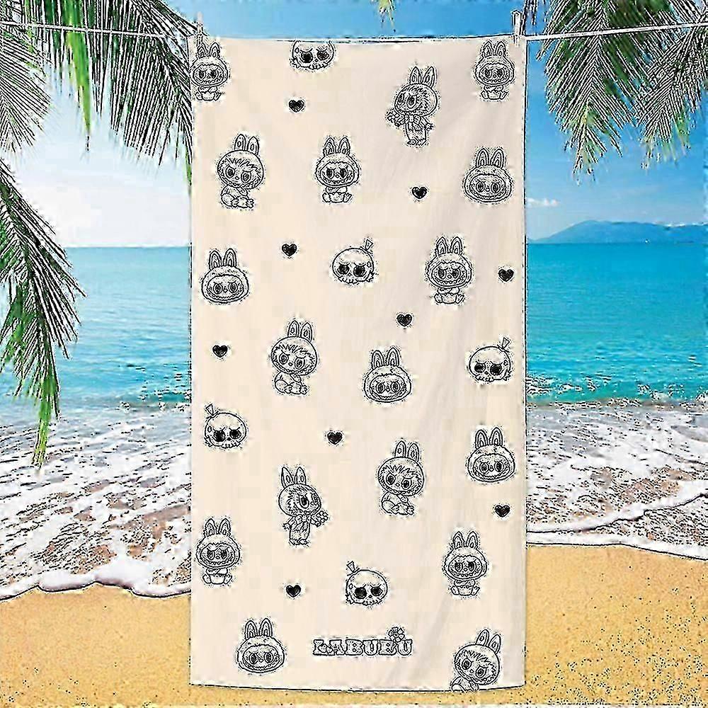 Asciugamano da bagno in microfibra resistente che assorbe l'acqua per LABUBU CartoonshksJK