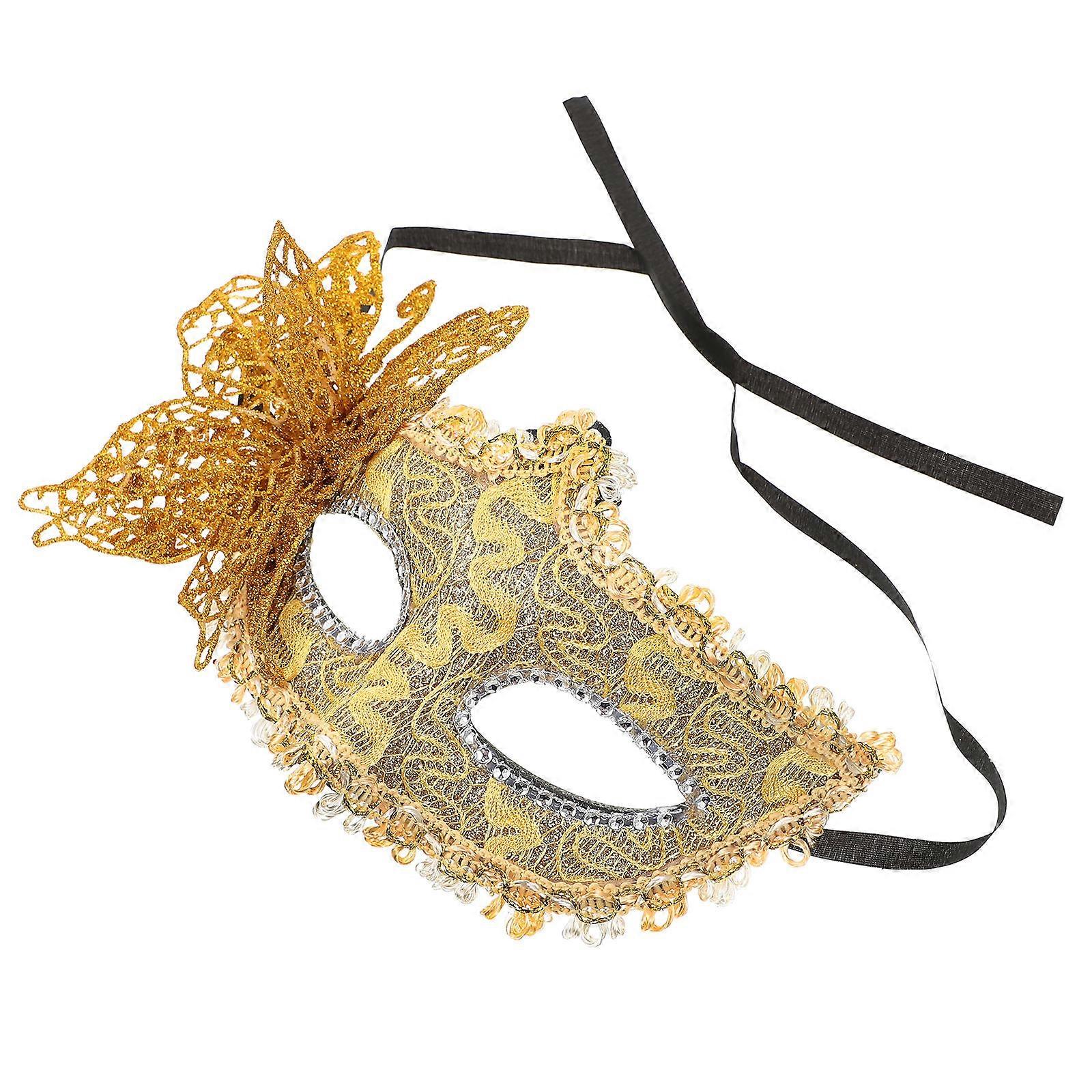 Masques pour les yeux en dentelle réglables à la main pour les femmes Masquerade Party Demi-masque facial 1Pcs