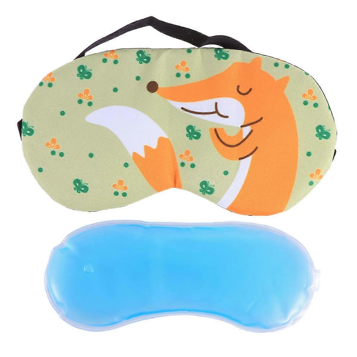 Light-Blocking Elastic Eye Mask Sleep Eyeshade Travel Home Hotel Train Napping Sleeping Yellow 19.5 x 10 x 1cm Hot Therapy 1Pcs