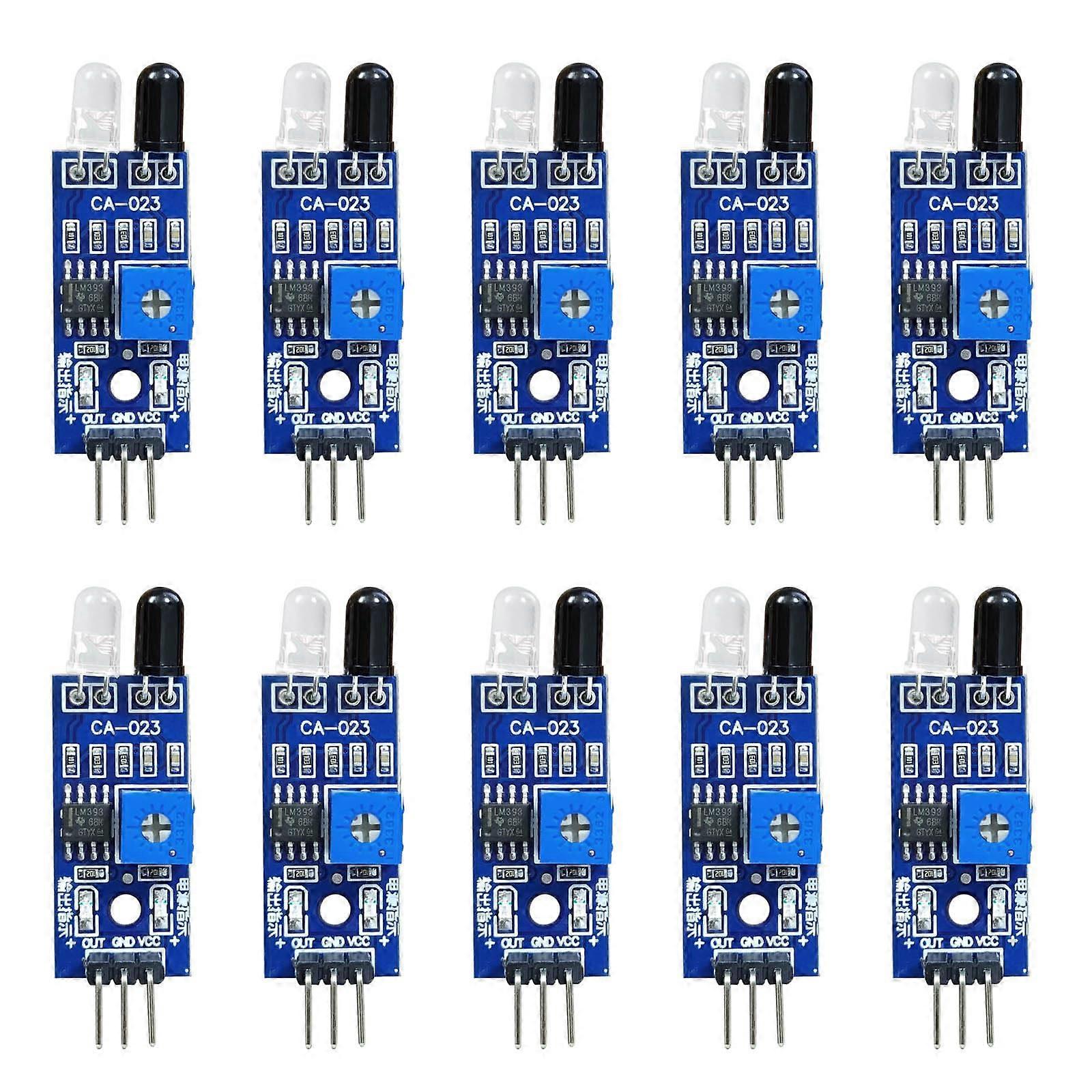 10pcs Intelligent Electronics Intelligent Auto Robot Reflective Photoelectric 3Pin IR Obstacle Avoidance Sensors