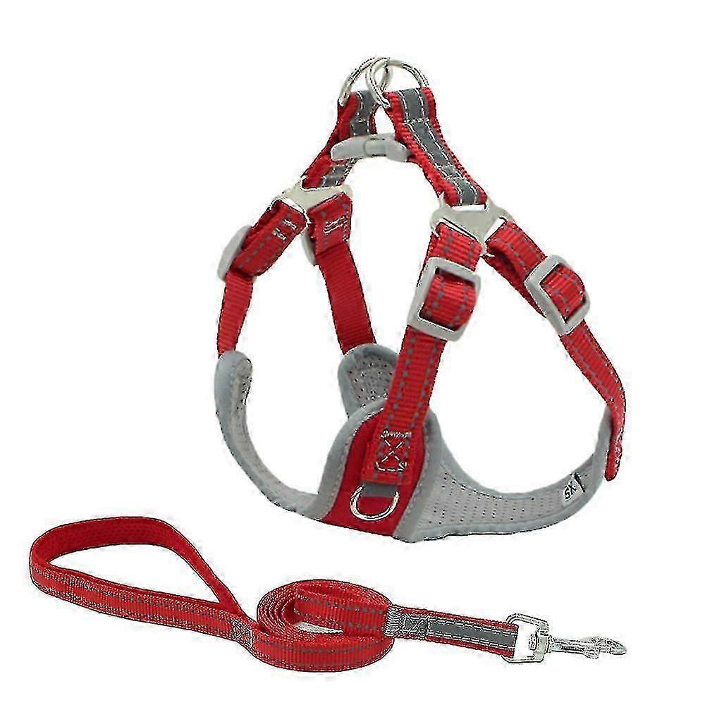 反射ペットチェストハーネスベストタイプ犬ひも通気性犬ロープロープアクセサリー1ピース