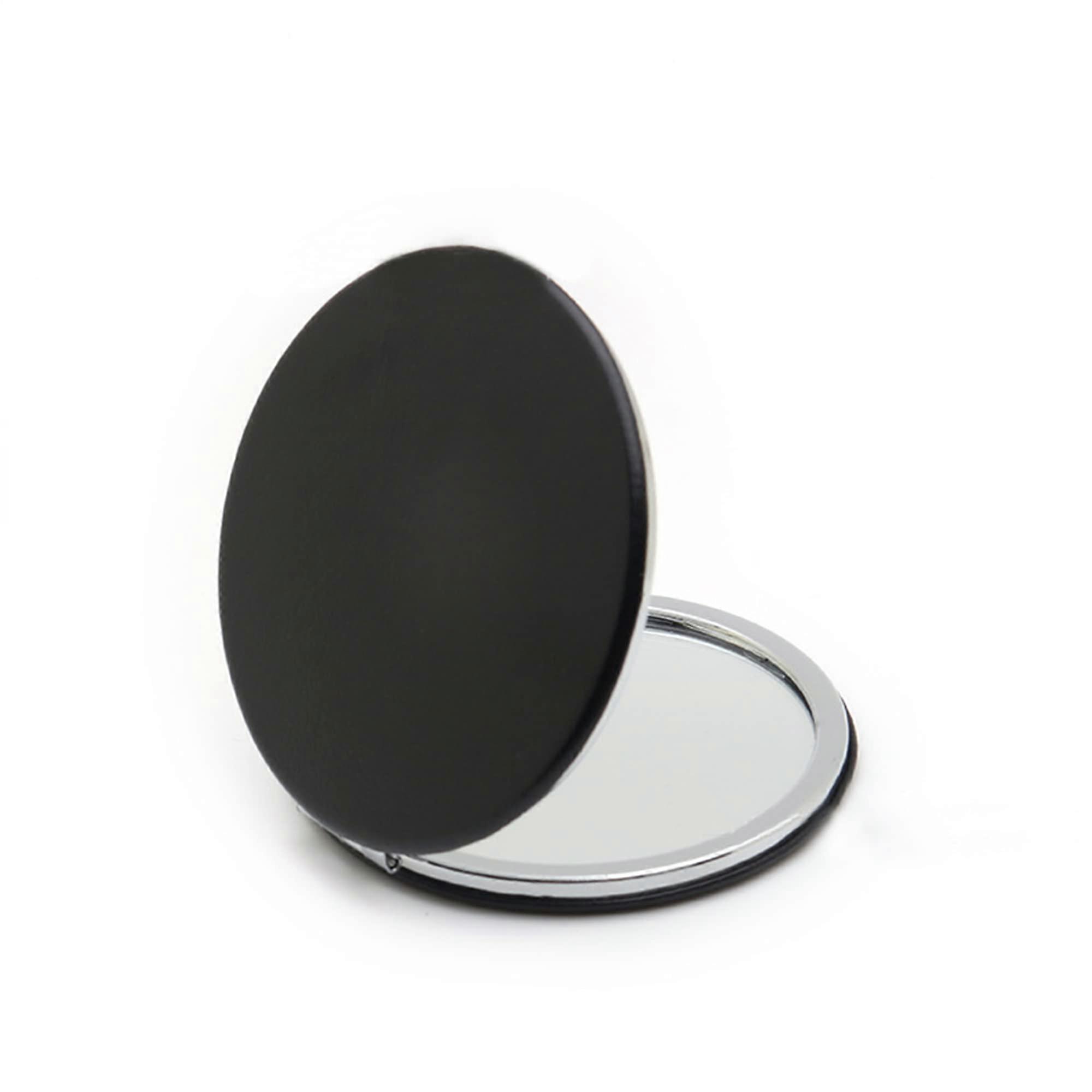 Compact Mini Round Makeup Mirror - Double Sided Portable Folding Travel Mirror for Easy Makeup Application
