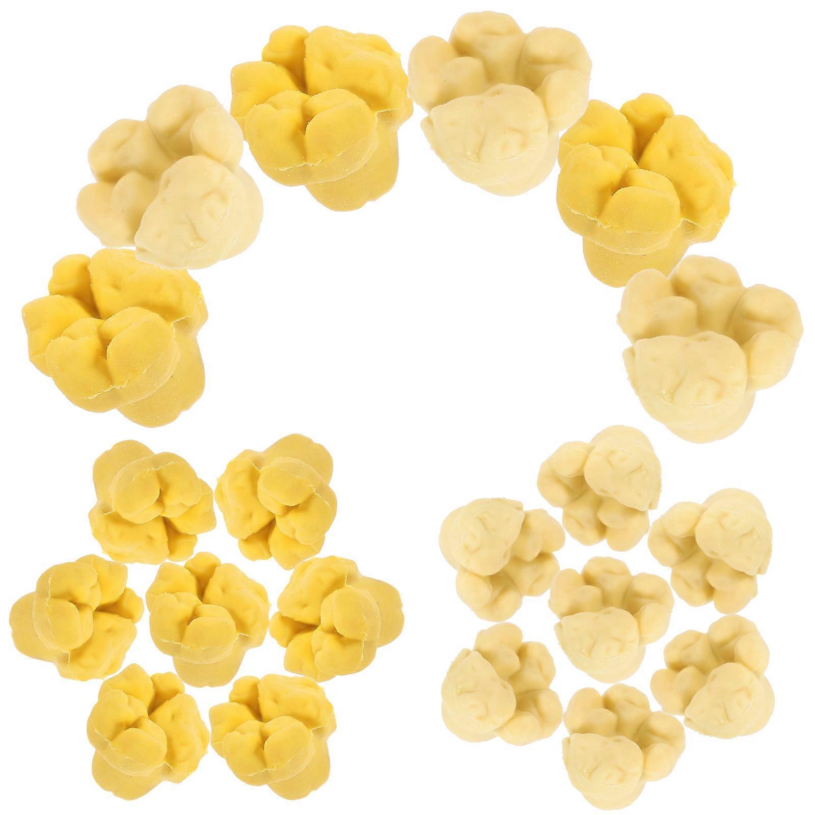 Childrens Pencil Erasers Popcorn Shaped Stationery TPR Material Eliminating Error Marks 2x2x2cm 20Set