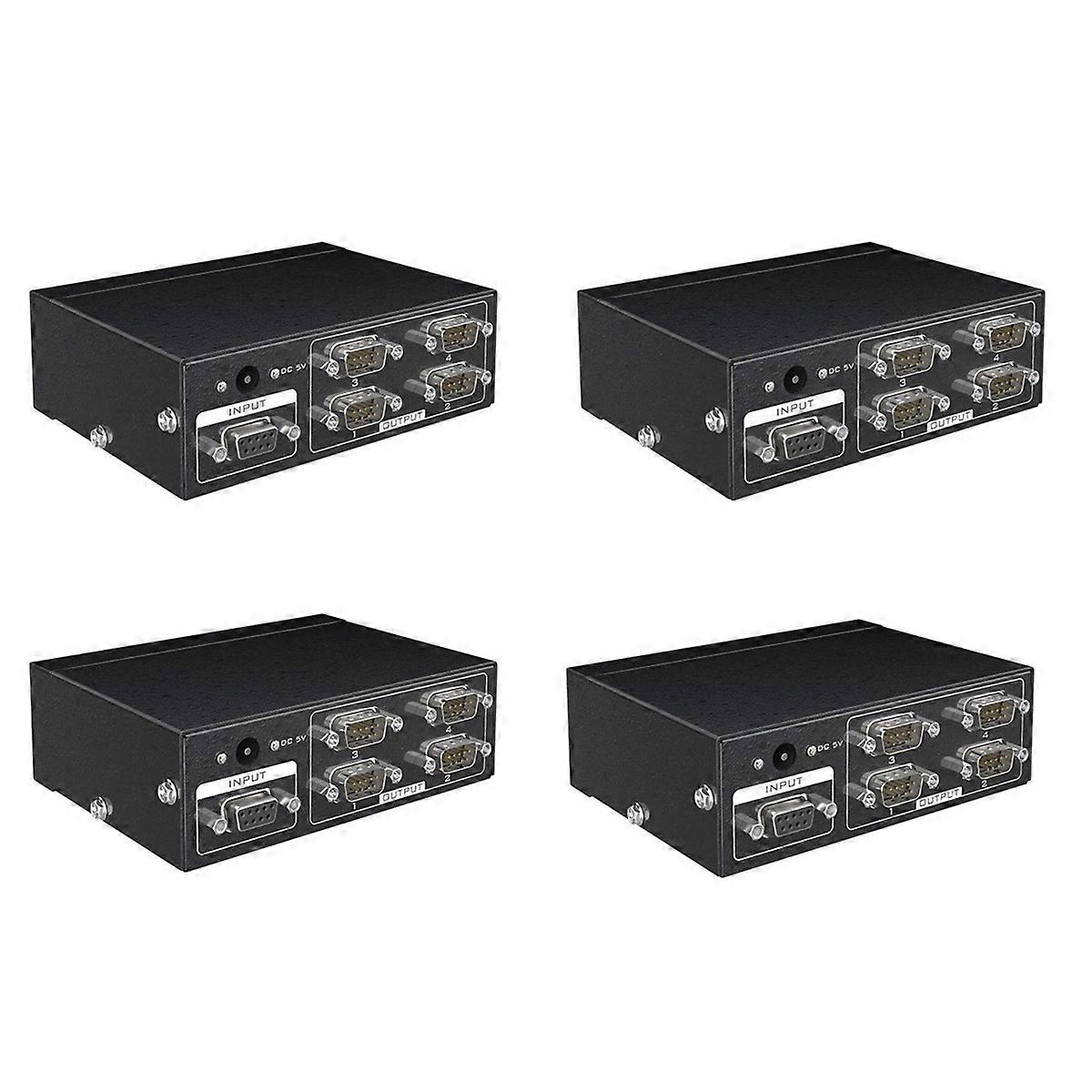 MT-RS104 Active Serial RS232 Splitter 1 to 4 RS232 Bi-Direction Switcher Splitter 4 to 1 with Power