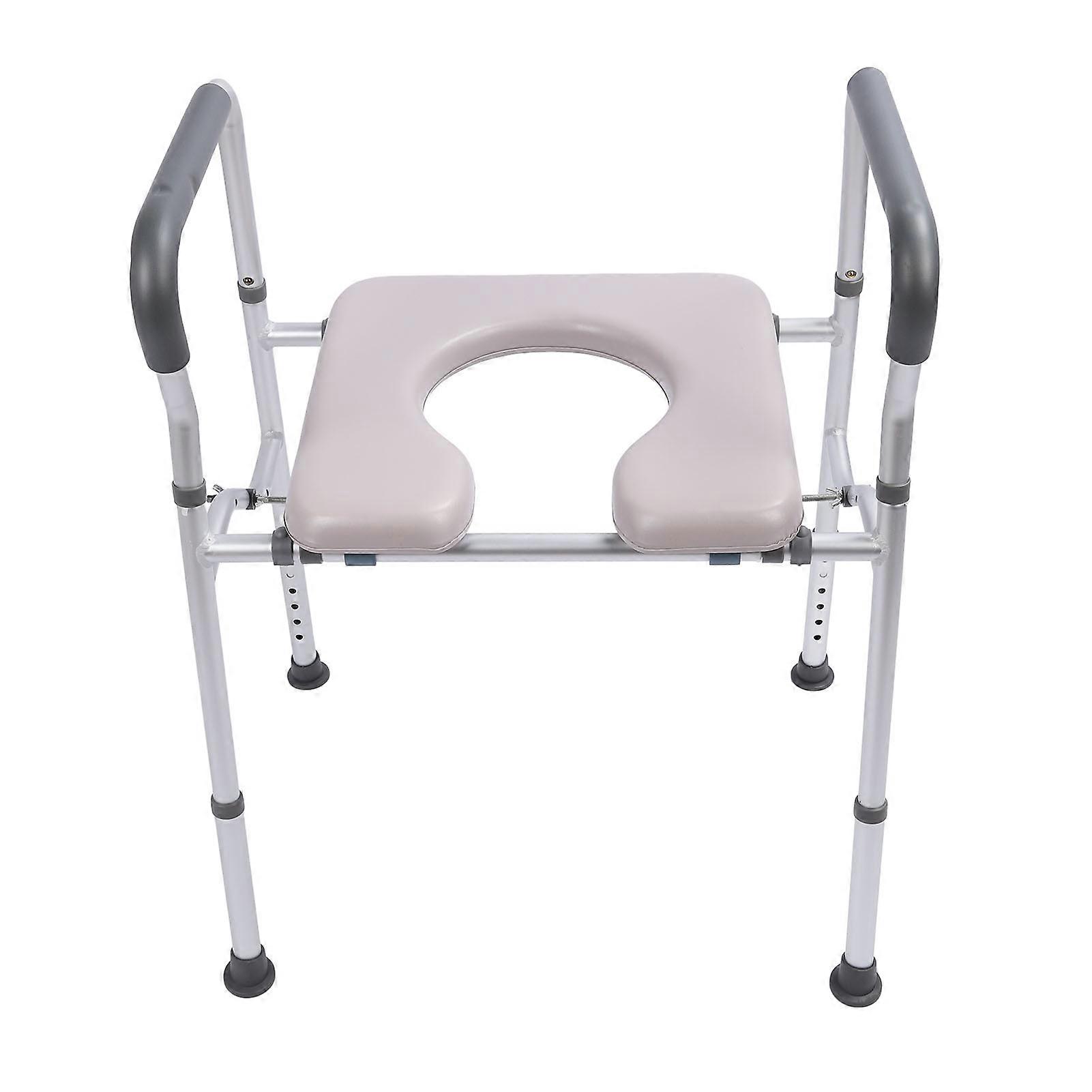 Raised Toilet Seat with Handle, Non-Slip, Adjustable, Simple and Sturdy, for Elderly, for Bathroom