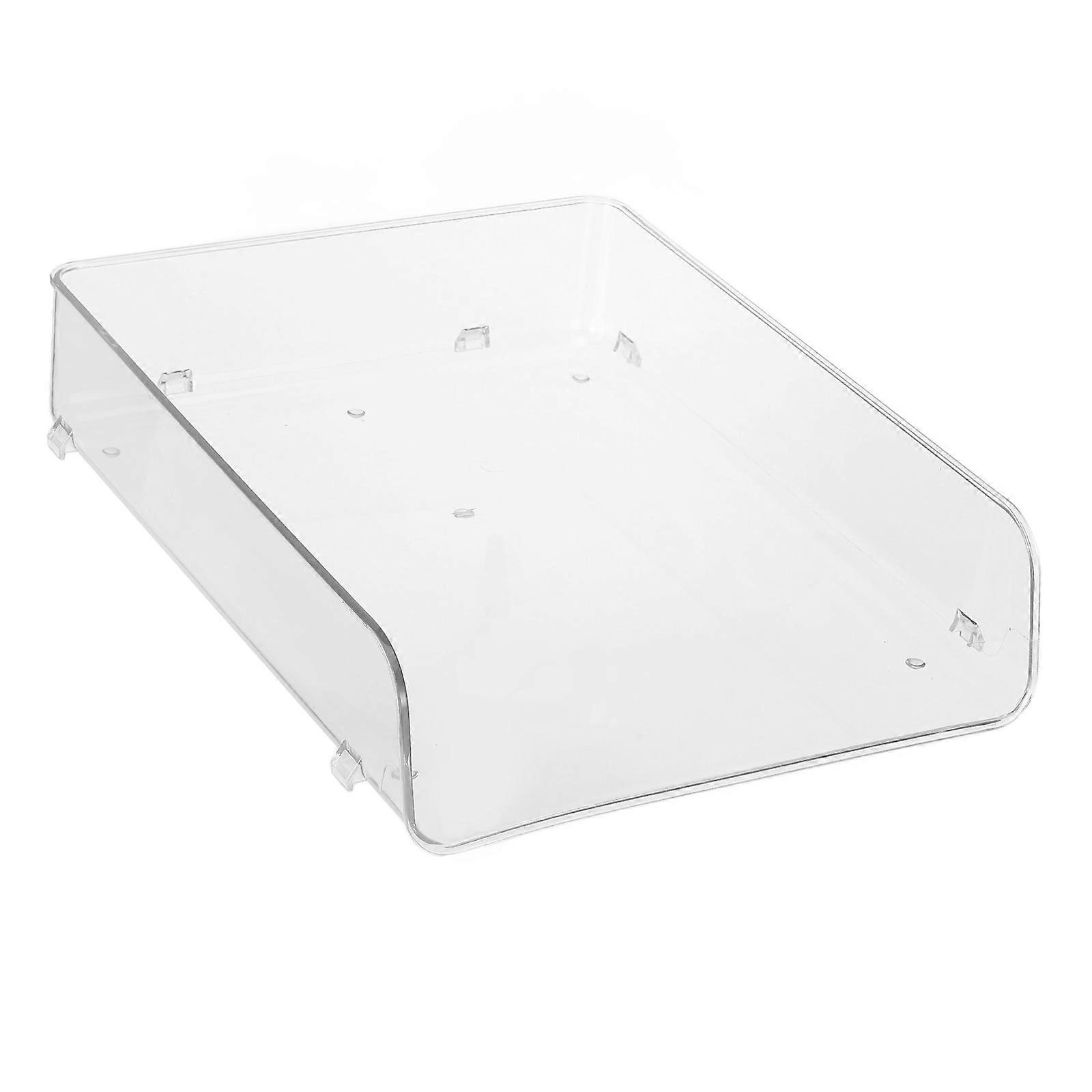 Sundry Storage Box Desktop Organizer Box File Box Modern and Simple Design Transparent 33.00X26.50X7.50CM File Organization 1Pcs