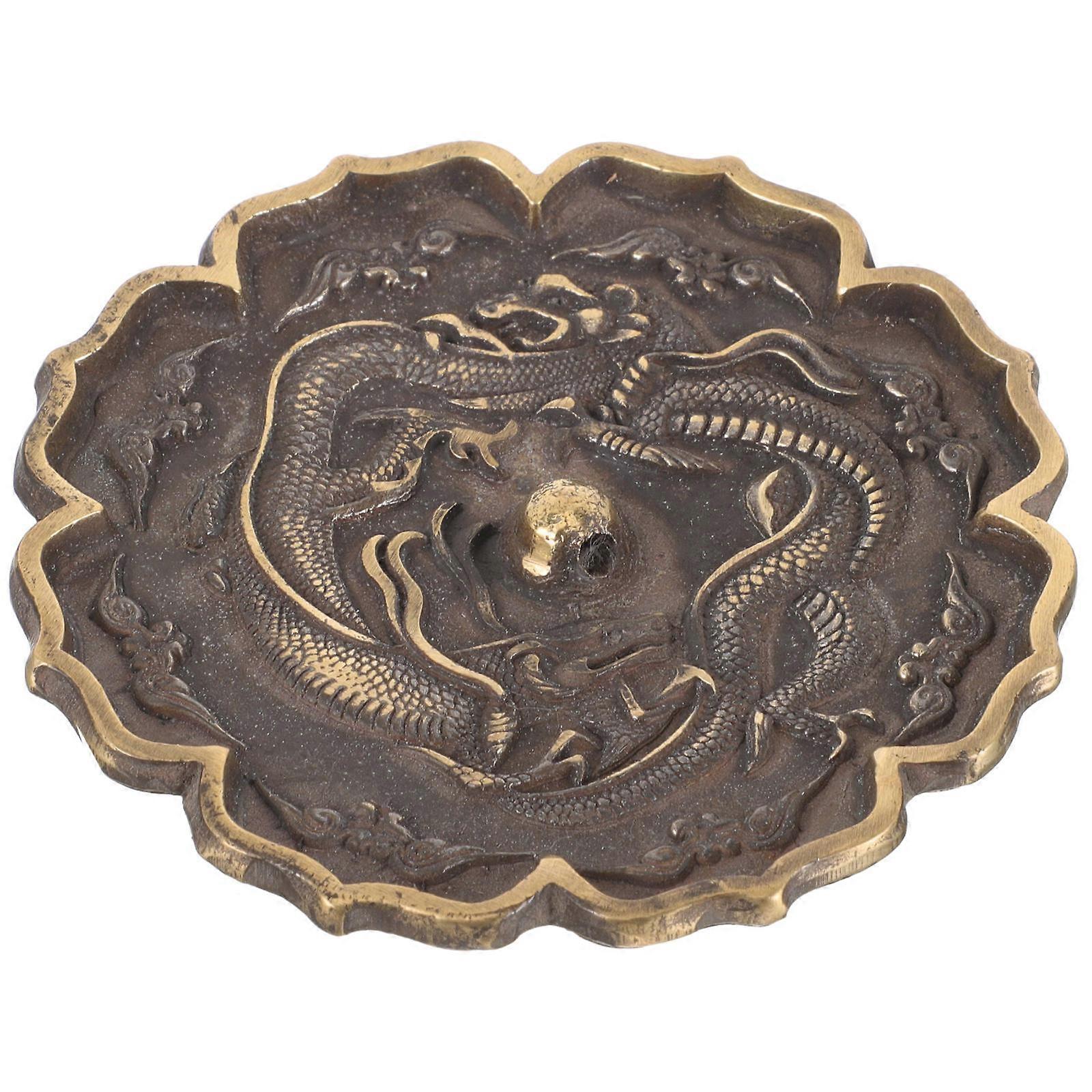 Zodiac Decor Golden Copper Craft Mirror with Versatile Placement Features