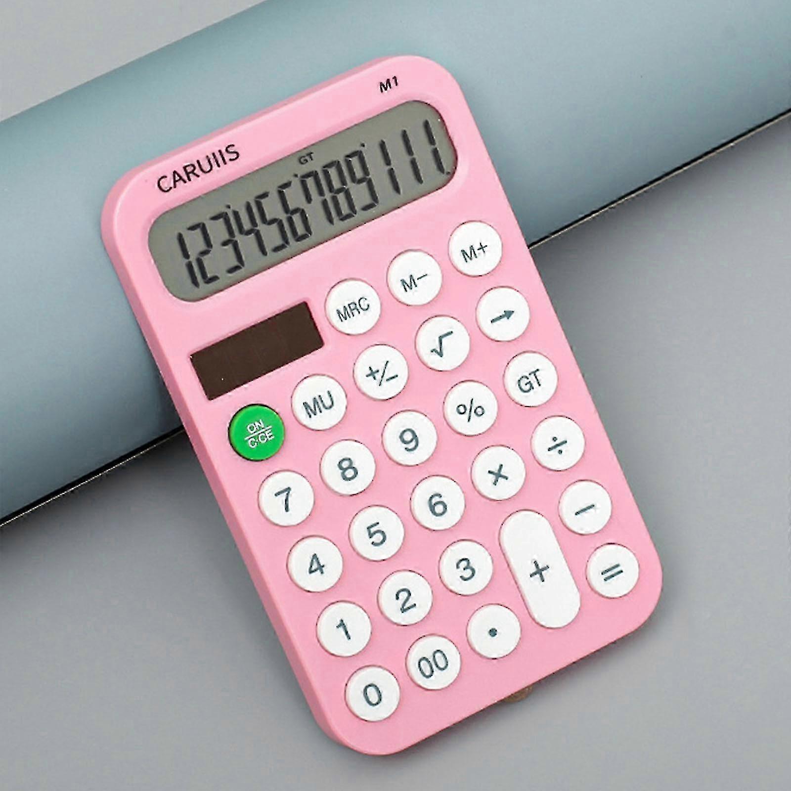 Cute Mini Calculator with 12 Digits Standard Functions for Home, School, and Office Use